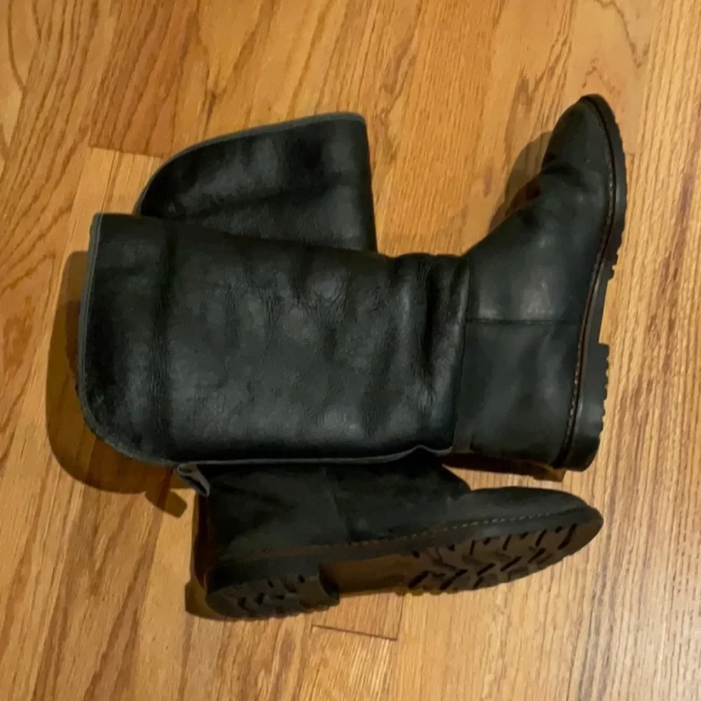 LLBean - Boots - Women’s Size 38 - Black - Fleece-Lined Leather - About 13” High